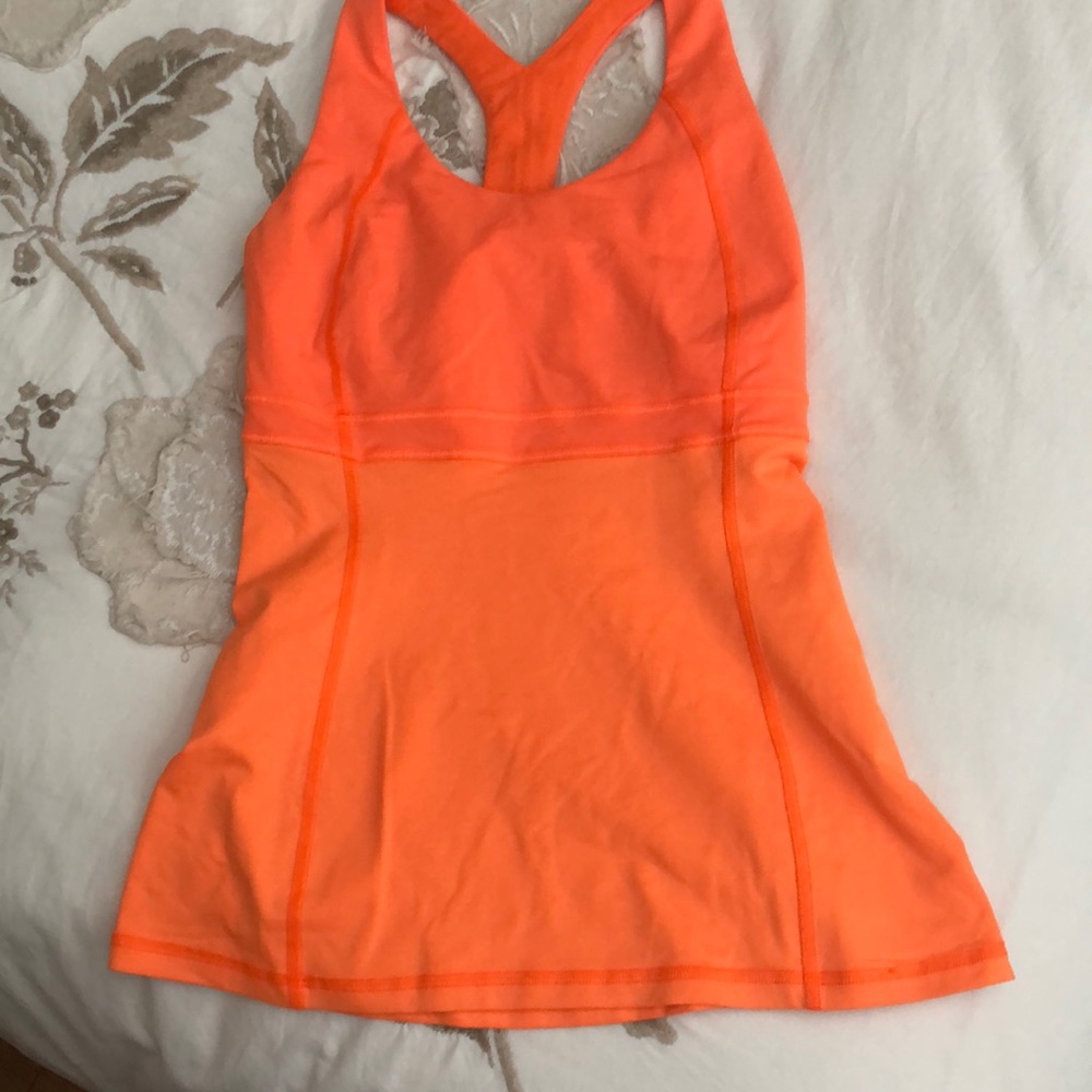 Orange lululemon tank